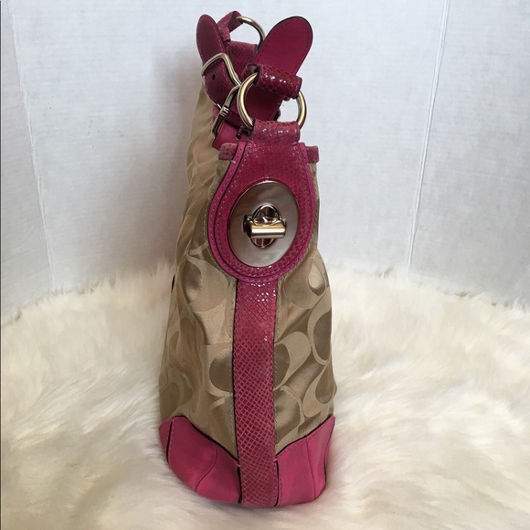 Coach big c's raspberry pink purse - Picture 2 of 6